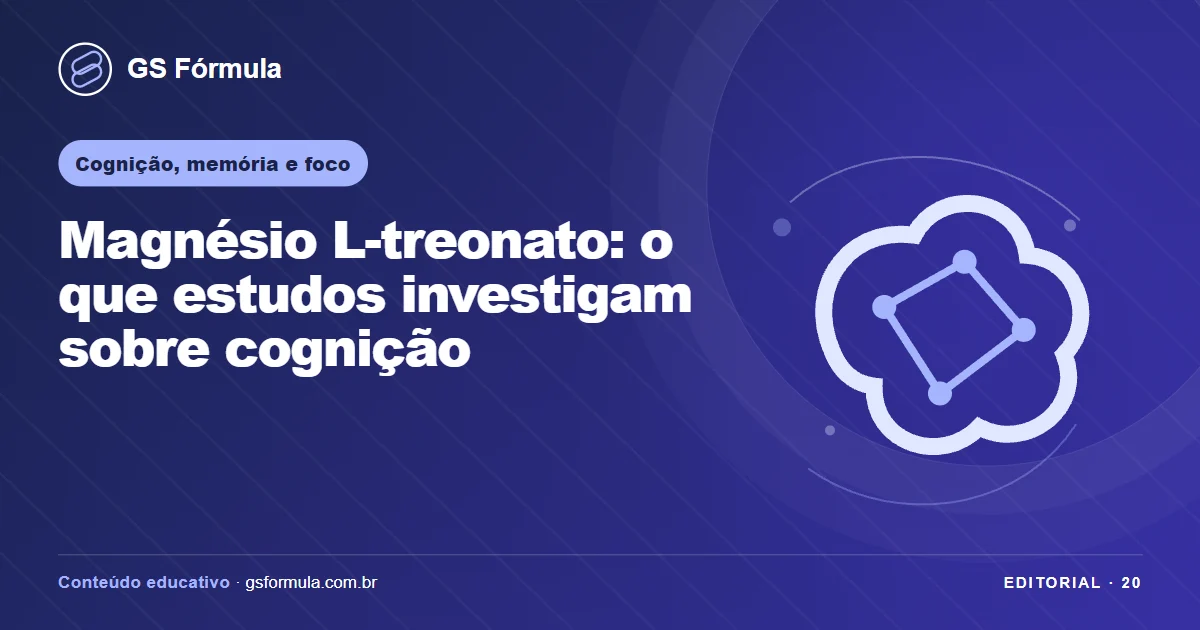 Ilustração editorial sobre Magnésio L-treonato: o que estudos investigam sobre cognição