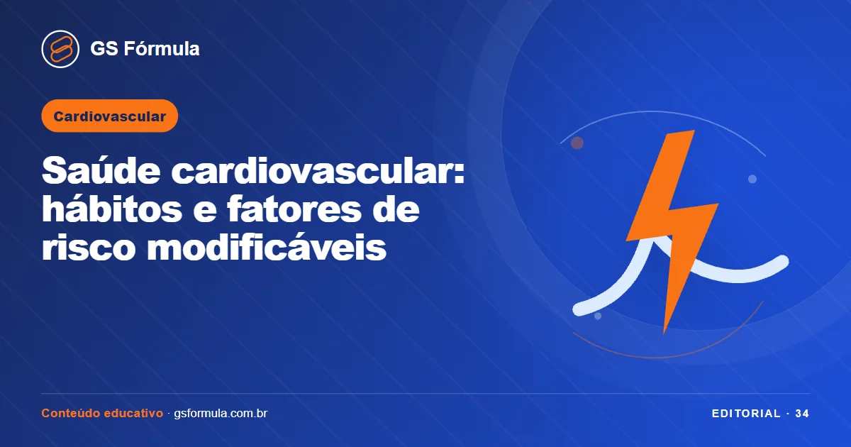 Ilustração editorial sobre Saúde cardiovascular: hábitos e fatores de risco modificáveis