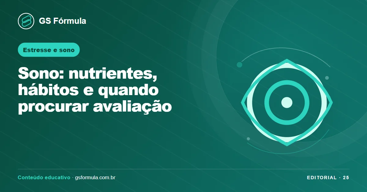 Ilustração editorial sobre Sono: nutrientes, hábitos e quando procurar avaliação