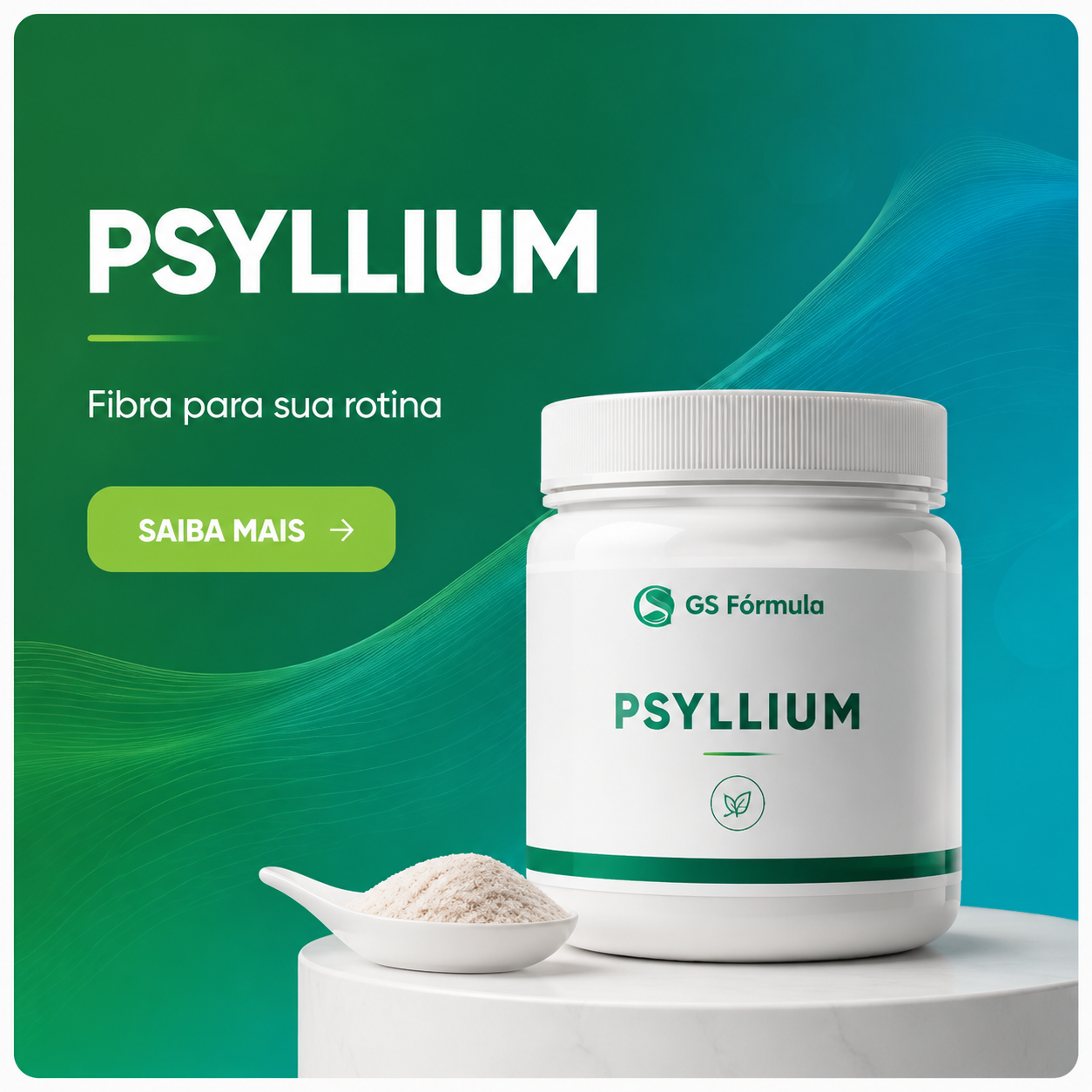 Psyllium 500 mg com 60 cápsulas da GS Fórmula